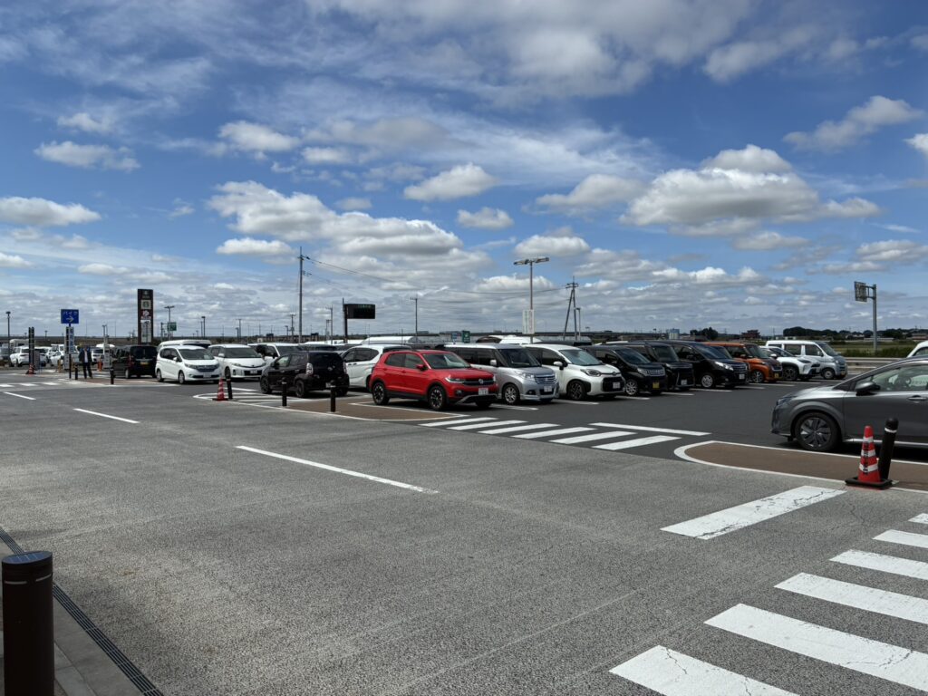 道の駅常総 駐車場